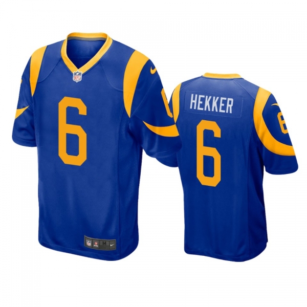 Los Angeles Rams #6 Johnny Hekker Royal Game Jersey - Men's