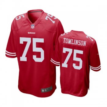 San Francisco 49ers #75 Laken Tomlinson Scarlet Nike Game Jersey - Men's