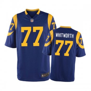 Los Angeles Rams #77 Andrew Whitworth Royal Nike Game Jersey - Men's