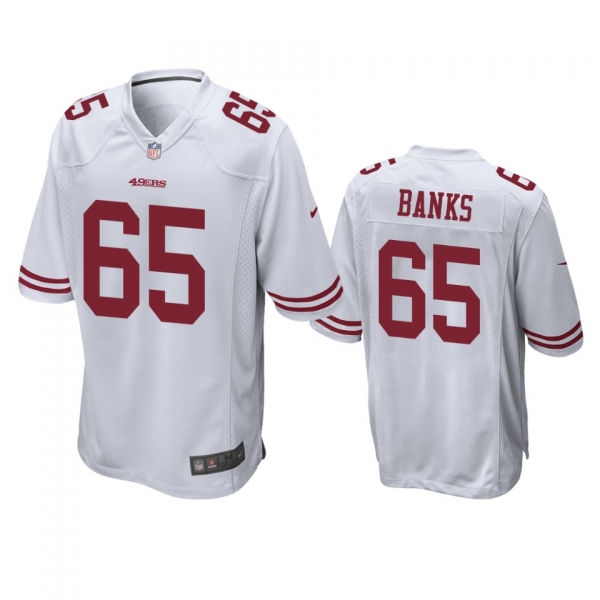 San Francisco 49ers Aaron Banks White Game Jersey