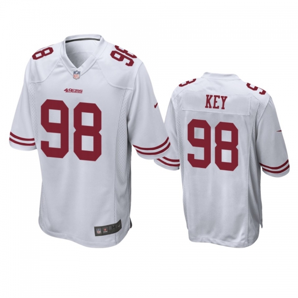 San Francisco 49ers Arden Key White Game Jersey