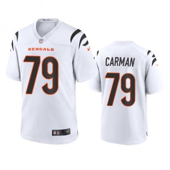 Cincinnati Bengals Jackson Carman White Game Jersey