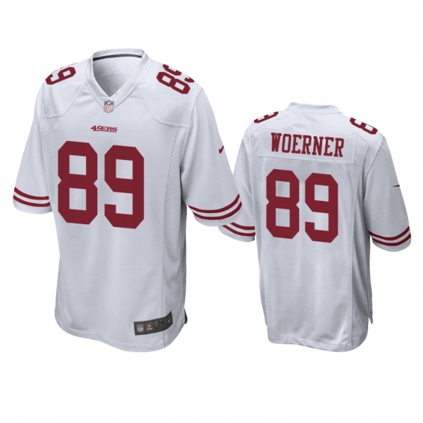 San Francisco 49ers Charlie Woerner White Game Jersey