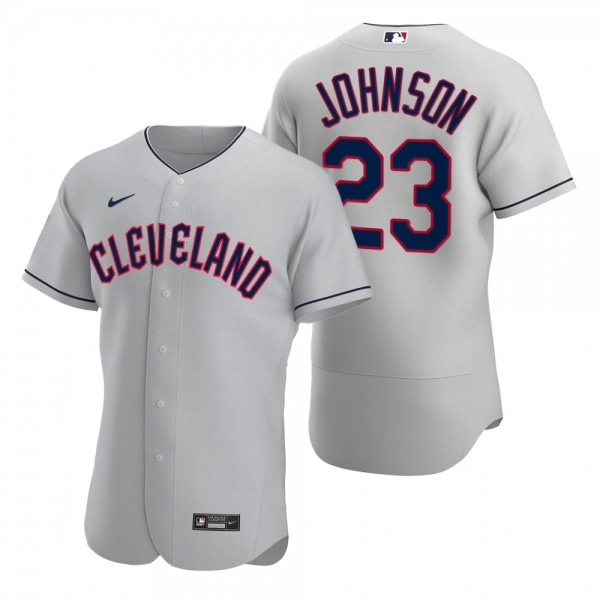 Men's Cleveland Guardians Daniel Johnson Gray 2022 Authentic Road Jersey