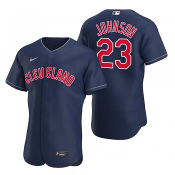 Men's Cleveland Guardians Daniel Johnson Navy Authentic Alternate Jersey