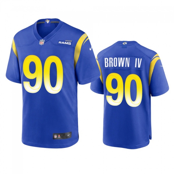 Los Angeles Rams Earnest Brown IV Royal Game Jersey