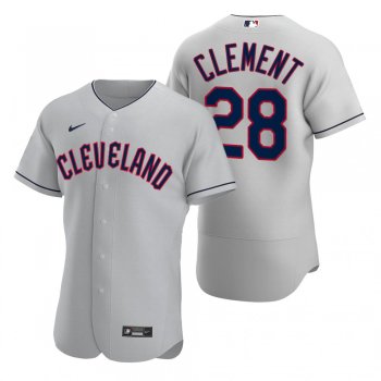 Men's Cleveland Guardians Ernie Clement Gray Authentic Road Jersey