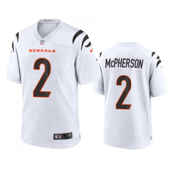 Cincinnati Bengals Evan McPherson White Game Jersey