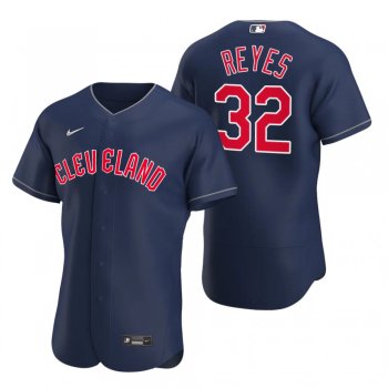 Men's Cleveland Guardians Franmil Reyes Navy Authentic Alternate Jersey