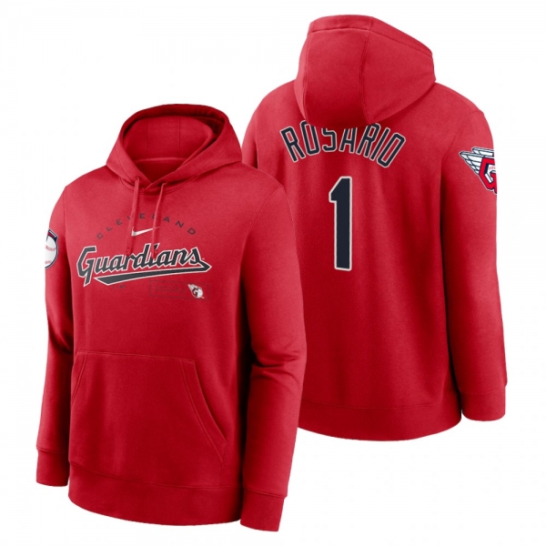 Cleveland Guardians Amed Rosario Red Team Modern Arch Hoodie