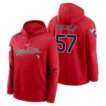 Cleveland Guardians Shane Bieber Red Team Modern Arch Hoodie