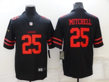 Nike 49ers 25 Mitchell Black Vapor Untouchable Limited Men Jersey