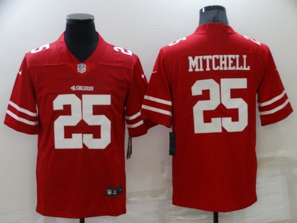 Nike 49ers 25 Mitchell Red Vapor Untouchable Limited Men Jersey