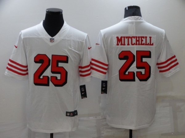 Nike 49ers 25 Mitchell White Color Rush Limited Men Jersey