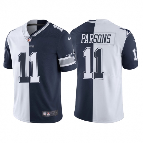 Nike Cowboys 11 Micah Parsons White And Blue Split Limited Men Jersey