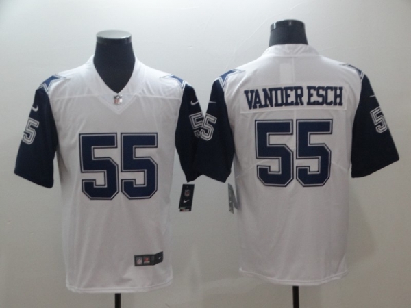 Nike Cowboys 55 Leighton Vander Esch White Color Rush Limited Men Jersey