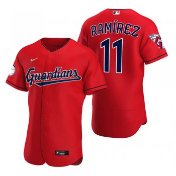 Men's Cleveland Guardians Jose Ramirez Red Authentic Alternate Jersey