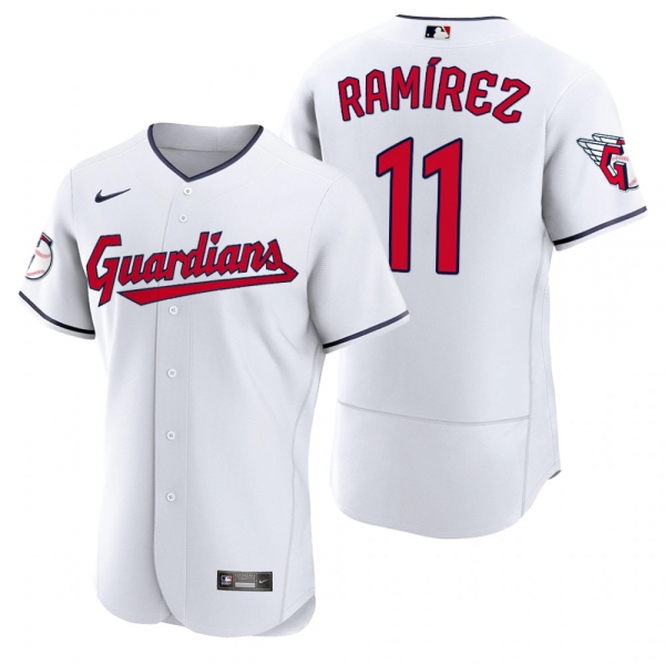 Men's Cleveland Guardians Jose Ramirez White 2022 Authentic Home Jersey