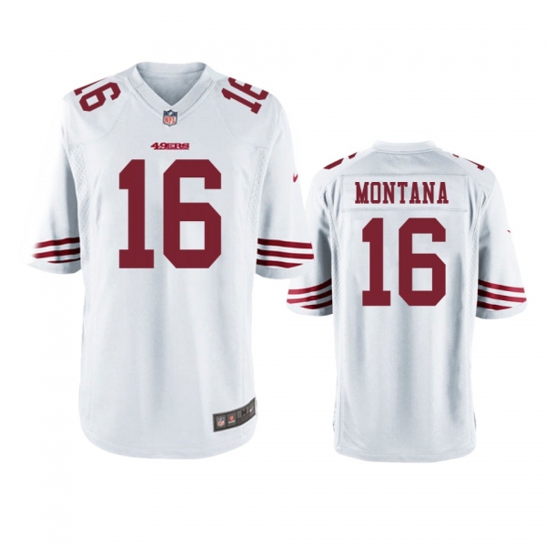 San Francisco 49ers Joe Montana White Game Jersey