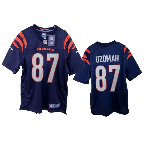 Cincinnati Bengals C.J. Uzomah Navy 2021 Game Jersey