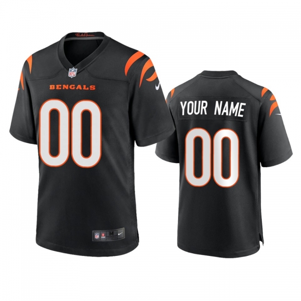 Cincinnati Bengals Custom Black 2021 Game Jersey