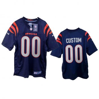 Cincinnati Bengals Custom Navy 2021 Game Jersey