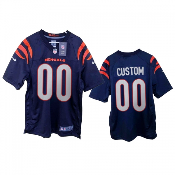 Cincinnati Bengals Custom Navy 2021 Game Jersey