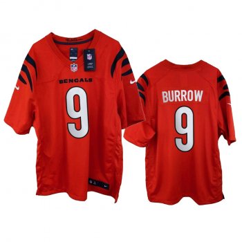 Cincinnati Bengals Joe Burrow Orange 2021 Game Jersey