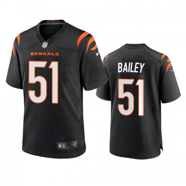 Cincinnati Bengals Markus Bailey Black 2021 Game Jersey