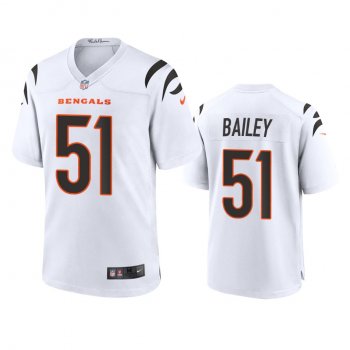 Cincinnati Bengals Markus Bailey White 2021 Game Jersey