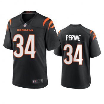 Cincinnati Bengals Samaje Perine Black 2021 Game Jersey