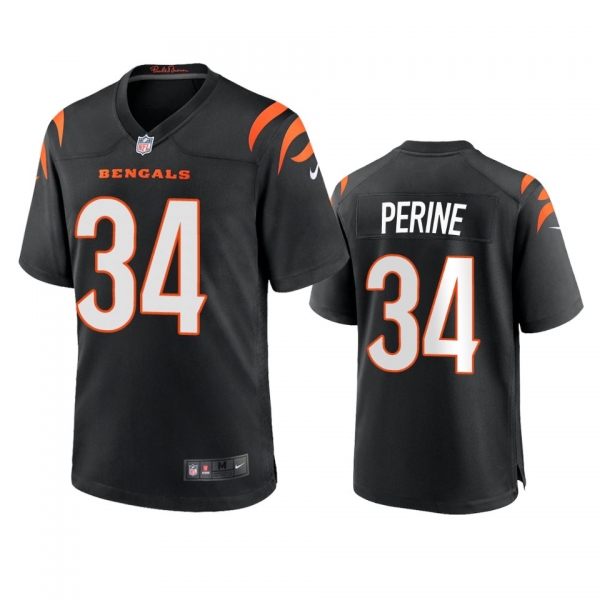 Cincinnati Bengals Samaje Perine Black 2021 Game Jersey