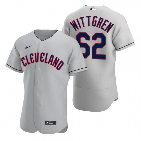 Men's Cleveland Guardians Nick Wittgren Gray 2022 Authentic Road Jersey