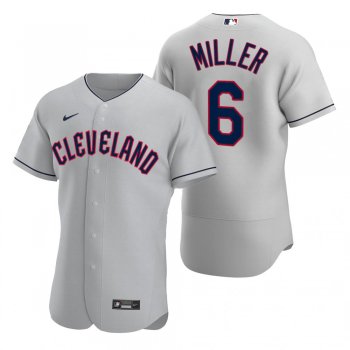 Men's Cleveland Guardians Owen Miller Gray 2022 Authentic Road Jersey