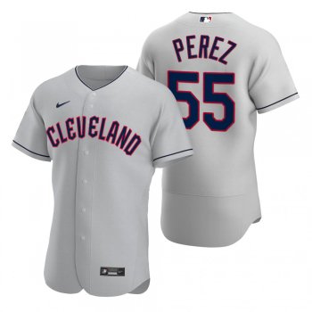 Men's Cleveland Guardians Roberto Perez Gray Authentic Road Jersey