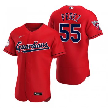 Men's Cleveland Guardians Roberto Perez Red Authentic Alternate Jersey