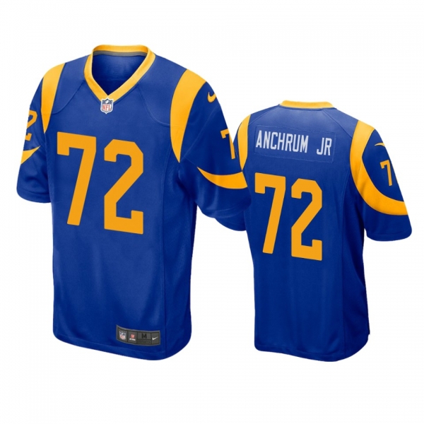 Los Angeles Rams Tremayne Anchrum Jr. Royal Game Jersey