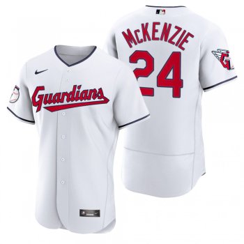 Men's Cleveland Guardians Triston McKenzie White 2022 Authentic Home Jersey