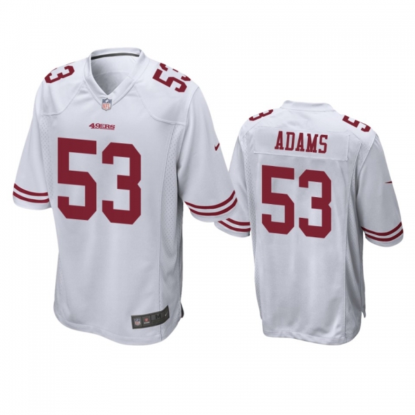 San Francisco 49ers Tyrell Adams White Game Jersey