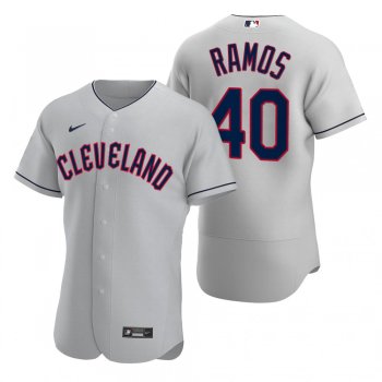 Men's Cleveland Guardians Wilson Ramos Gray Authentic Road Jersey