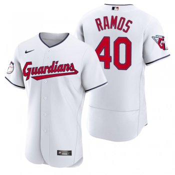 Men's Cleveland Guardians Wilson Ramos White Authentic Home Jersey