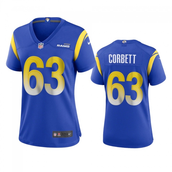 Women's Los Angeles Rams Austin Corbett Royal Game Jersey