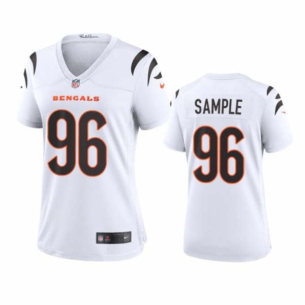 Women's Cincinnati Bengals Cameron Sample White Game Jersey