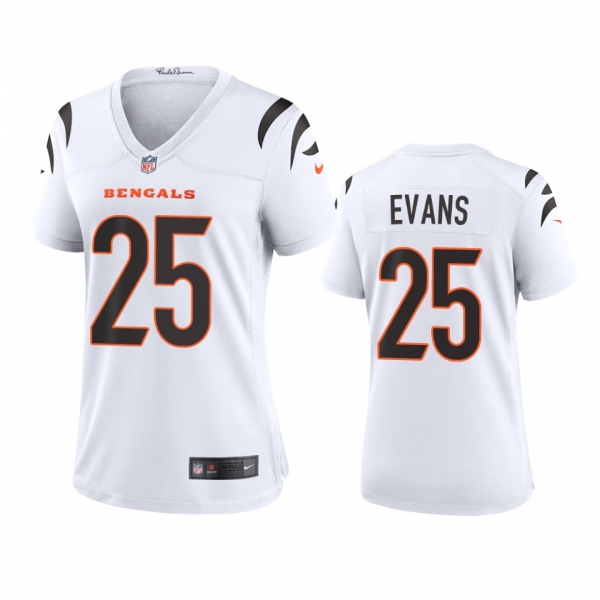 Women's Cincinnati Bengals Chris Evans White Game Jersey