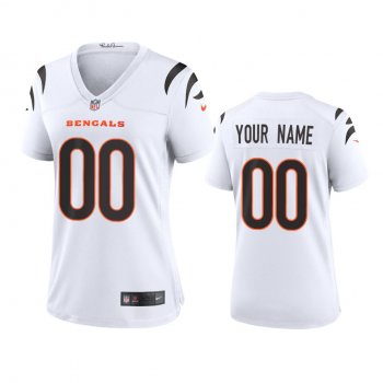 Women's Cincinnati Bengals Custom White 2021 Game Jersey