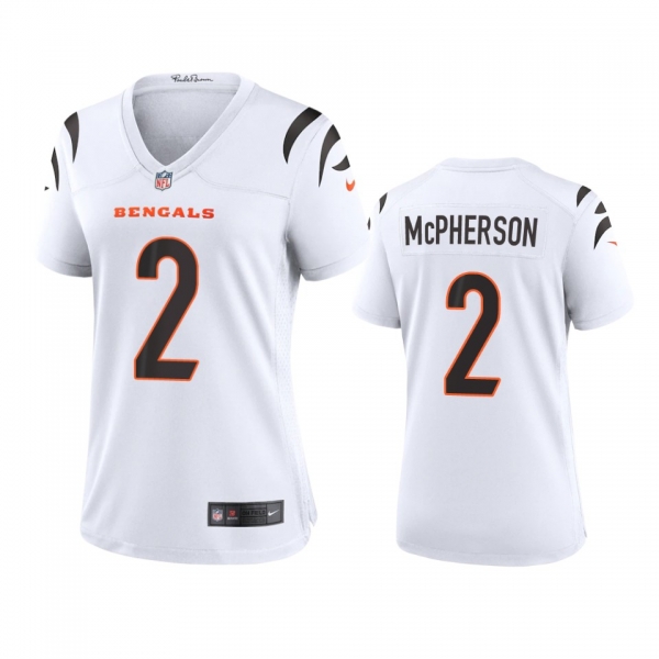 Women's Cincinnati Bengals Evan McPherson White Game Jersey