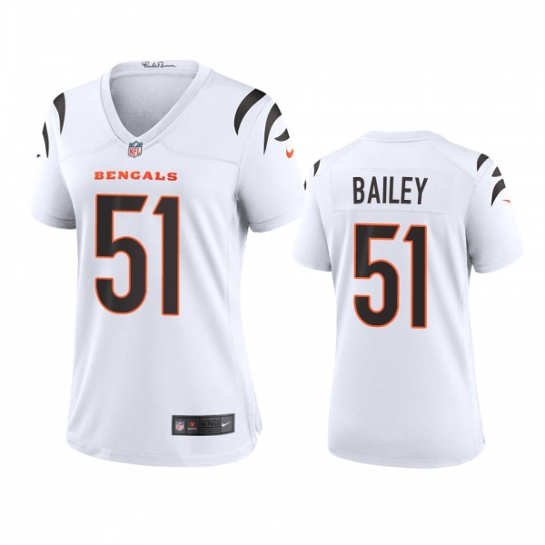 Women's Cincinnati Bengals Markus Bailey White 2021 Game Jersey