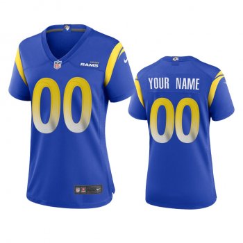 Women's Los Angeles Rams Custom Royal Game Jersey