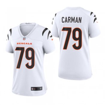 Women's Cincinnati Bengals Jackson Carman White Game Jersey