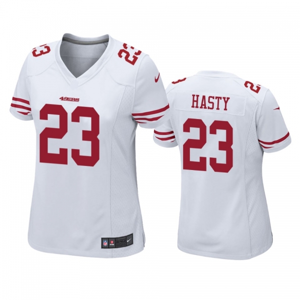 Women's San Francisco 49ers JaMycal Hasty White Game Jersey